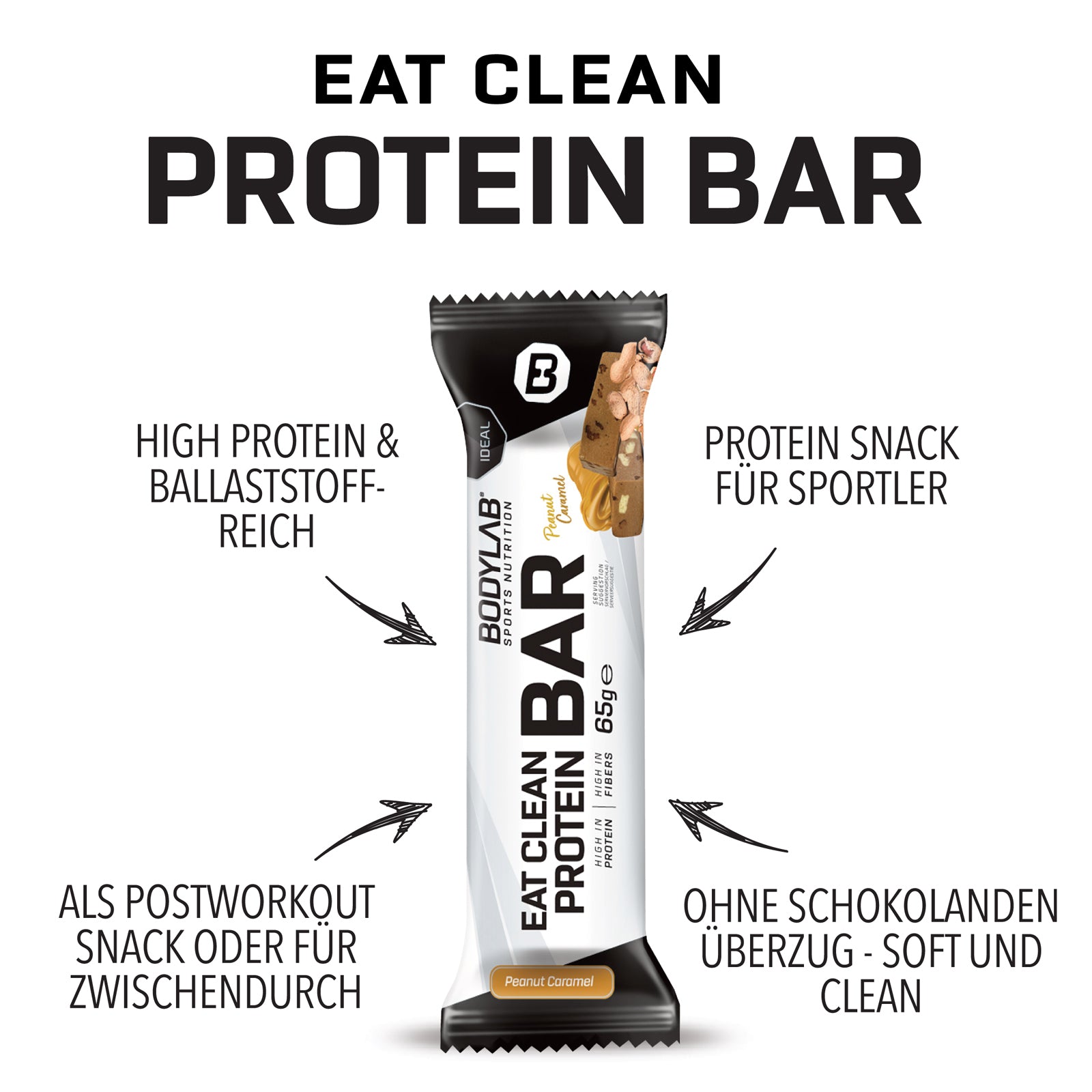 bodylab24-eat-clean-protein-bar-3-x-12x65g image 2