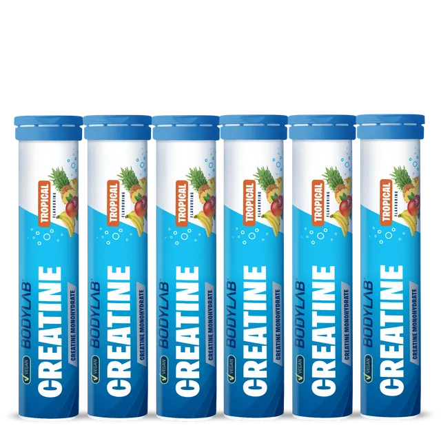 bodylab24-creatine-brausetabletten-6-x-16-tabletten-tray-tropical-zitrone image 1