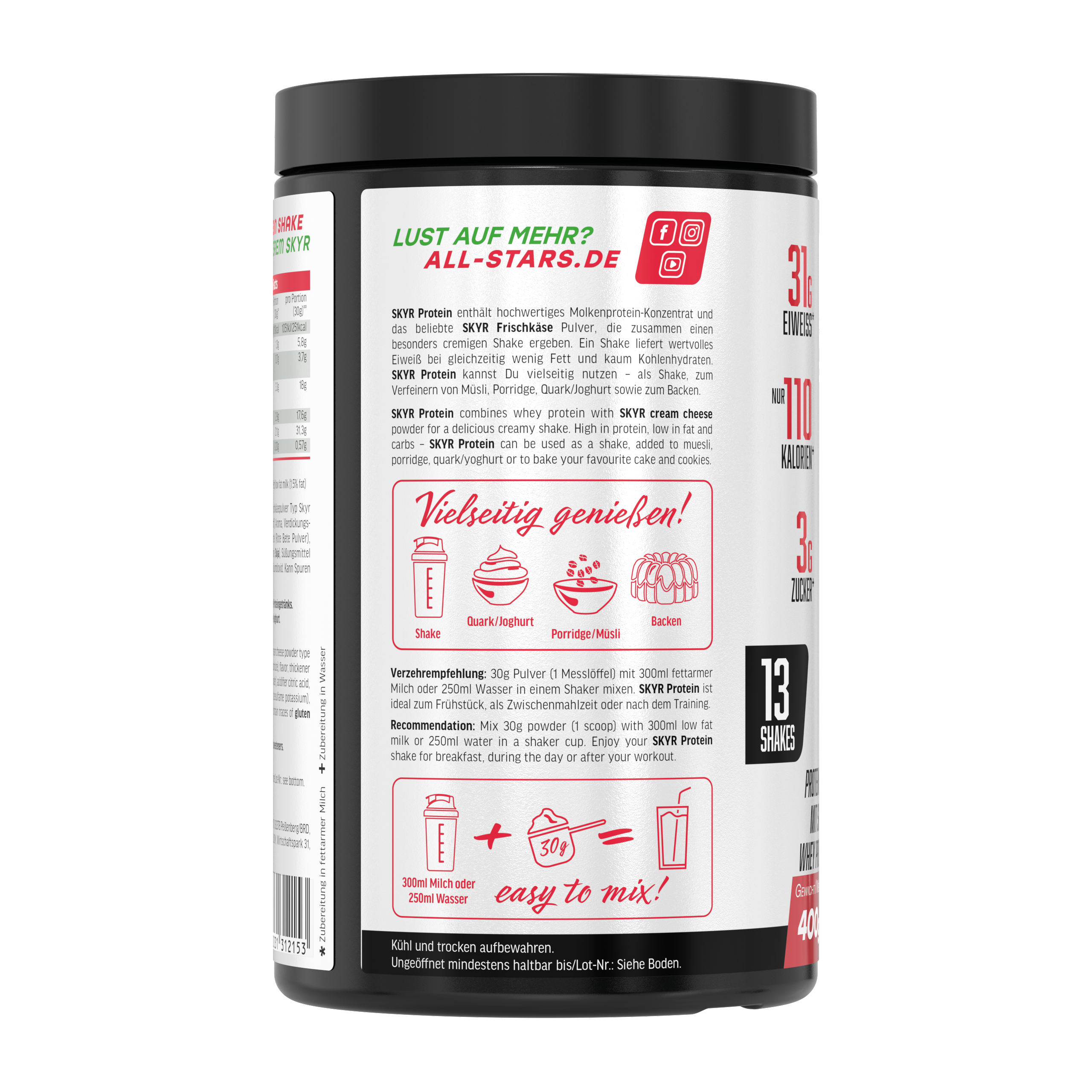 all-stars-skyr-protein-400g-dose-strawberry-yoghurt image 3
