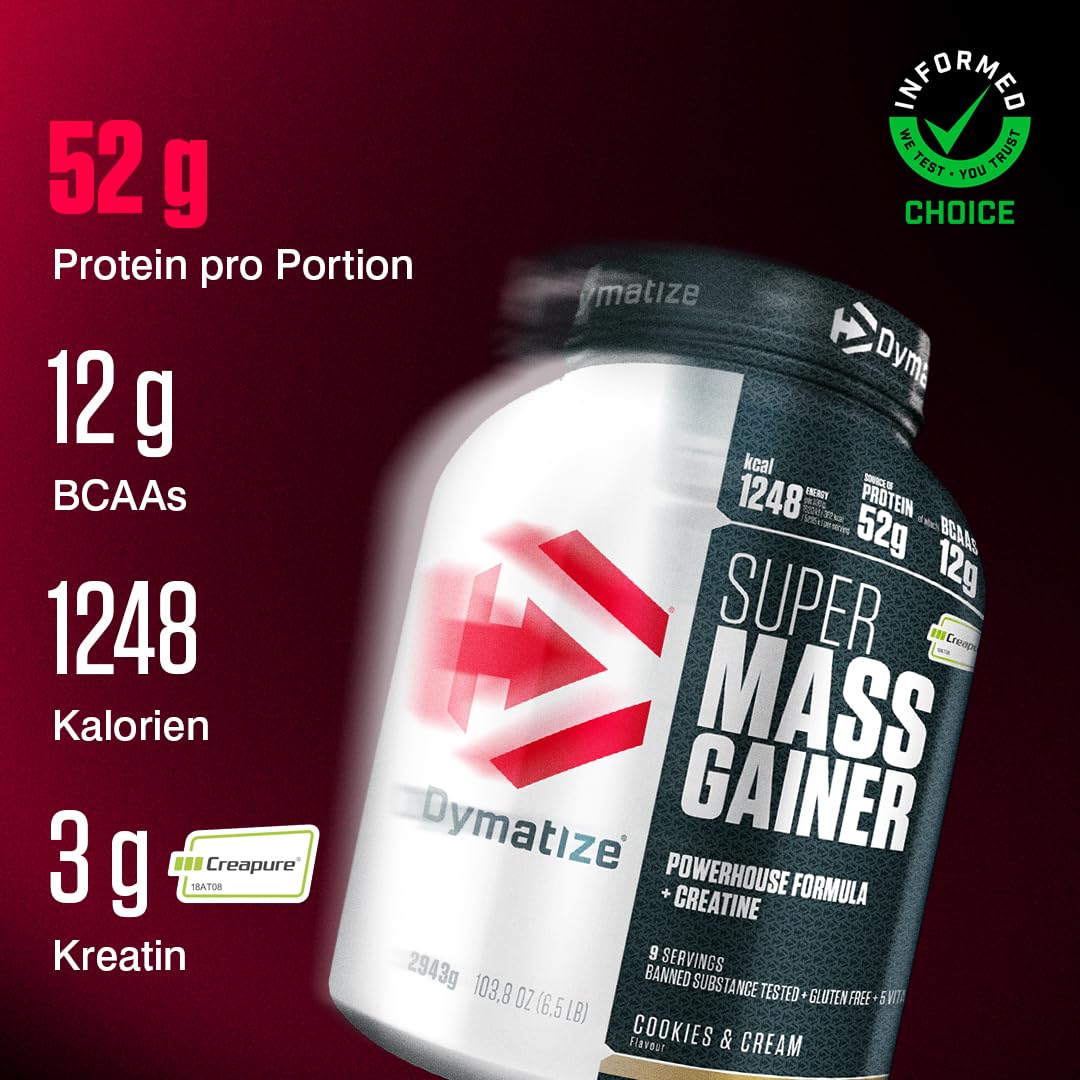 dymatize-super-mass-gainer-cookies-cream-2943g image 2