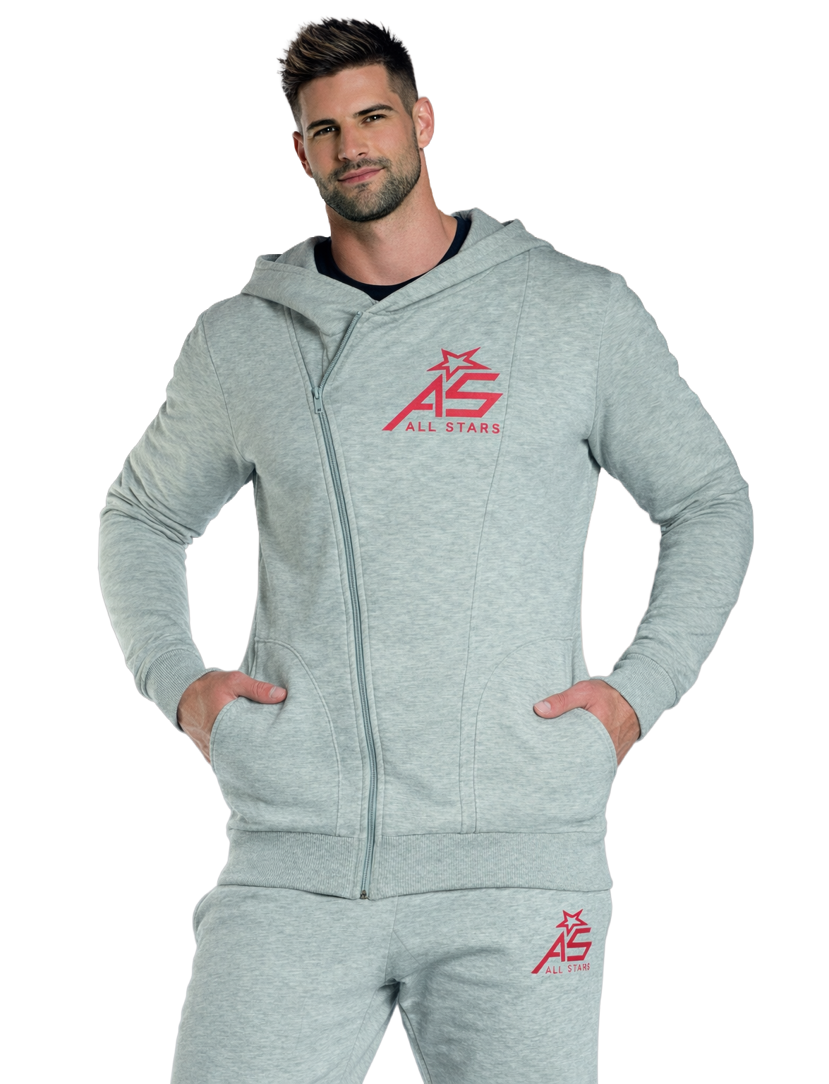 all-stars-zipper-trendy-sweatjacke-langarm-mit-rei-verschluss-herren image 1
