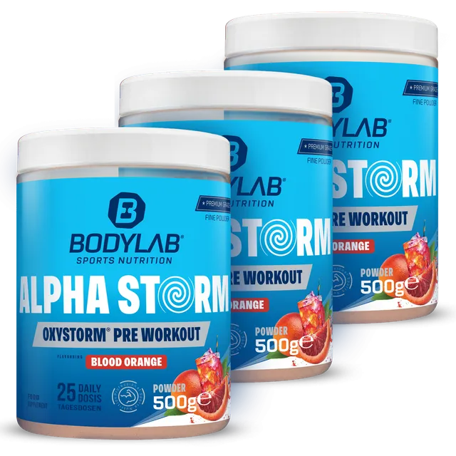 bodylab24-alpha-storm-oxystorm-pre-workout-blood-orange-koffeinfrei-3-x-500g image 1