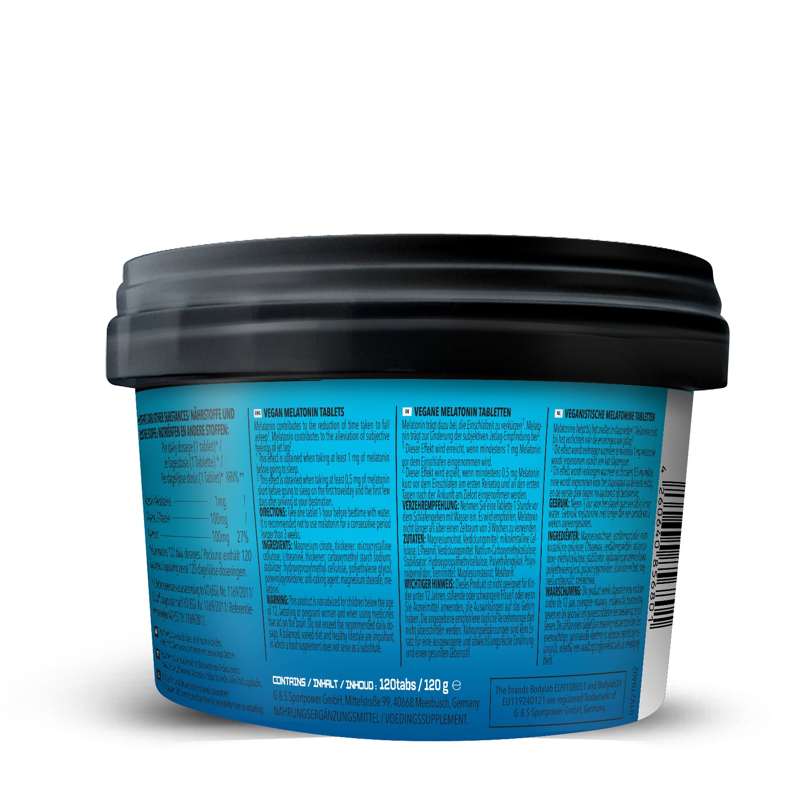 bodylab24-sleep-night-mit-melatonin-l-theanin-magnesium-120-tabletten image 2