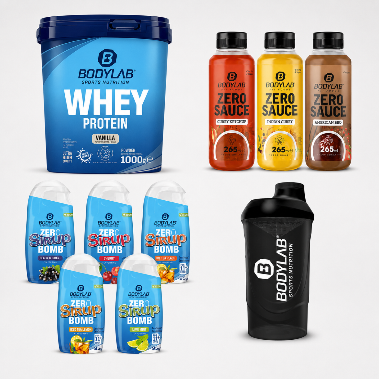 bodylab24-student-beans-summer-diet-deal-whey-protein-bundle-mit-shaker-zero-sau image 1