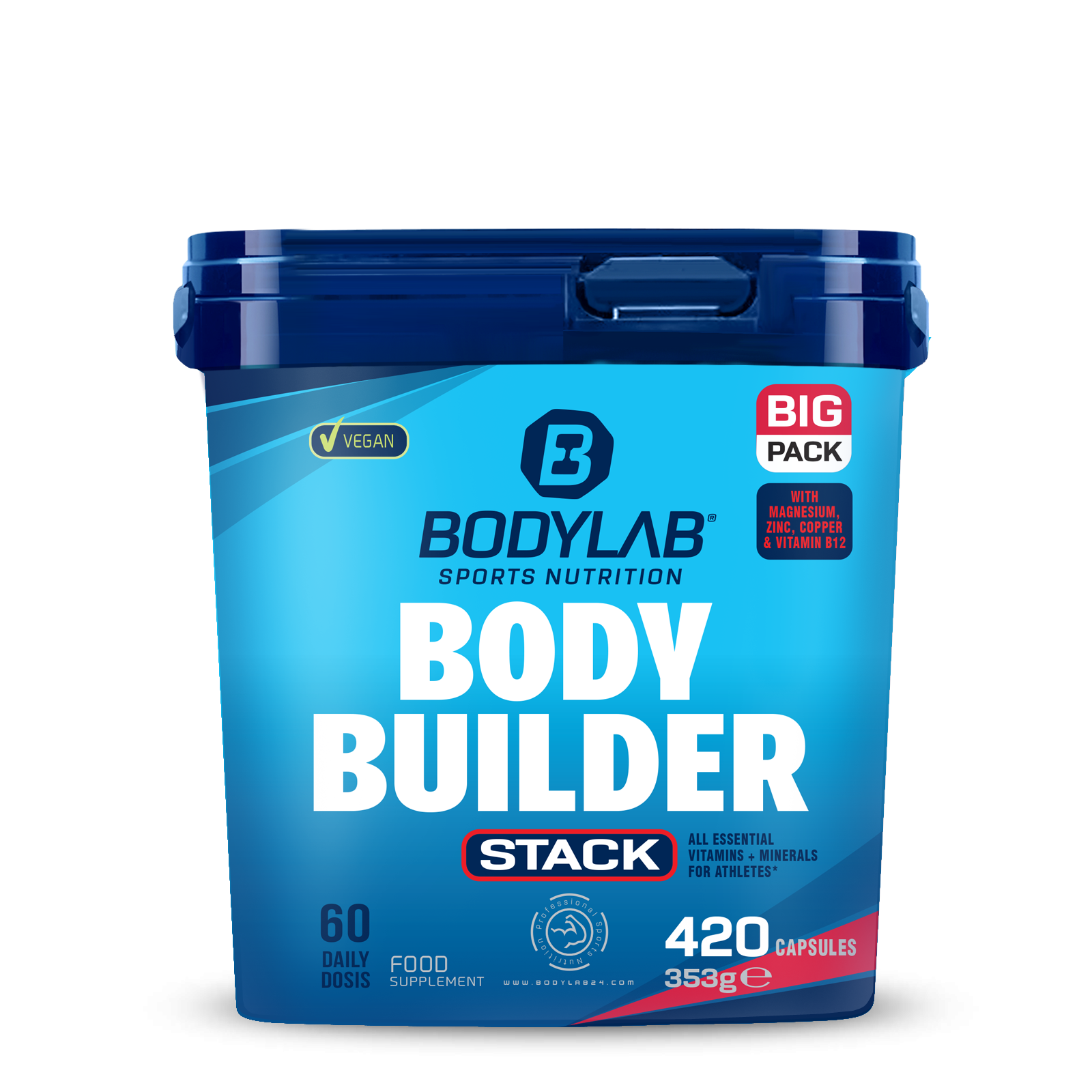 bodylab24-bodybuilder-stack-2-0-big-pack-multivitamin-multimineral-kapseln-vegan image 1