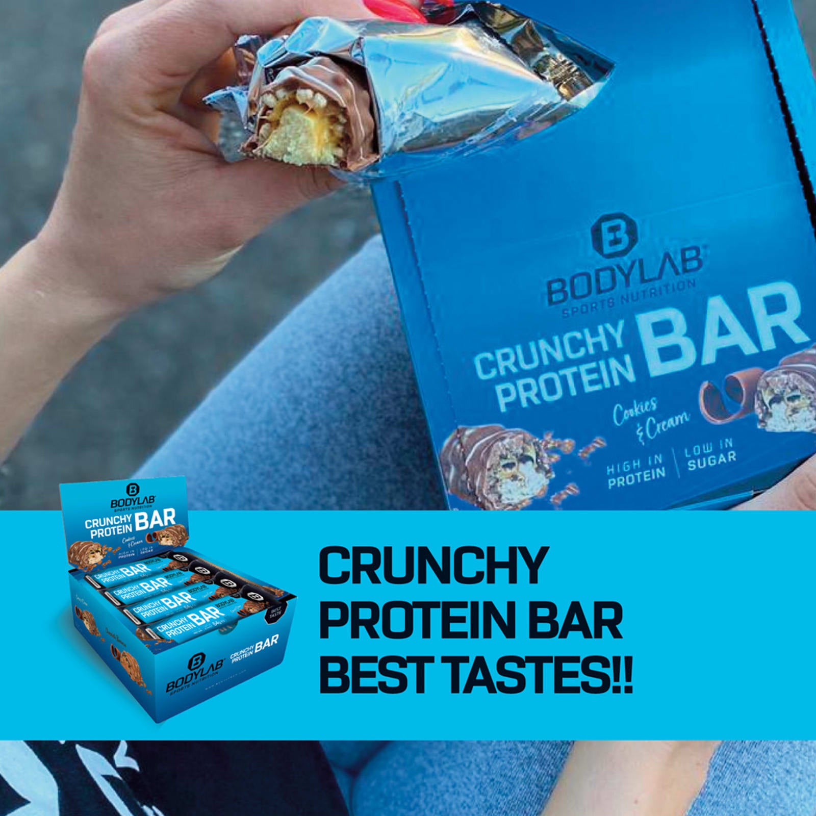 bodylab24-crunchy-protein-bar-3-x-12x64g-dreierpack-proteinriegel image 5