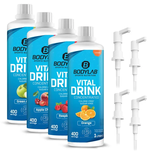 bodylab24-vital-zero-drink-4x-1000ml-4x-dosierpumpe-getr-nkekonzentrat image 1