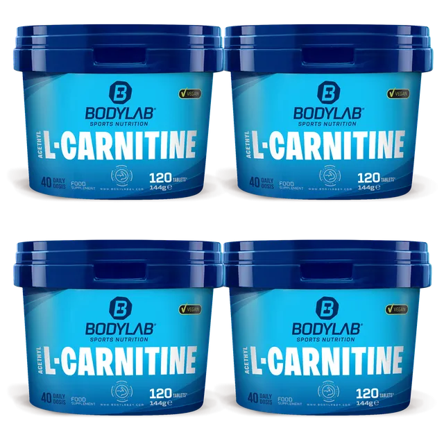 bodylab24-acetyl-l-carnitine-4er-pack-4x120-tabletten image 1