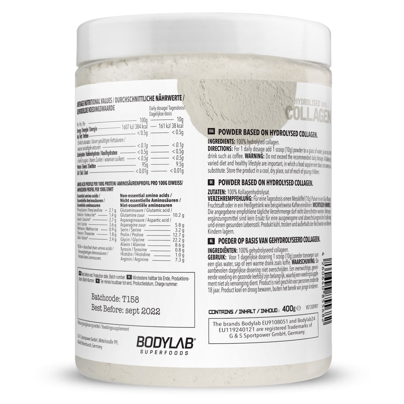 bodylab24-hydrolised-collagen-pulver-400g image 3