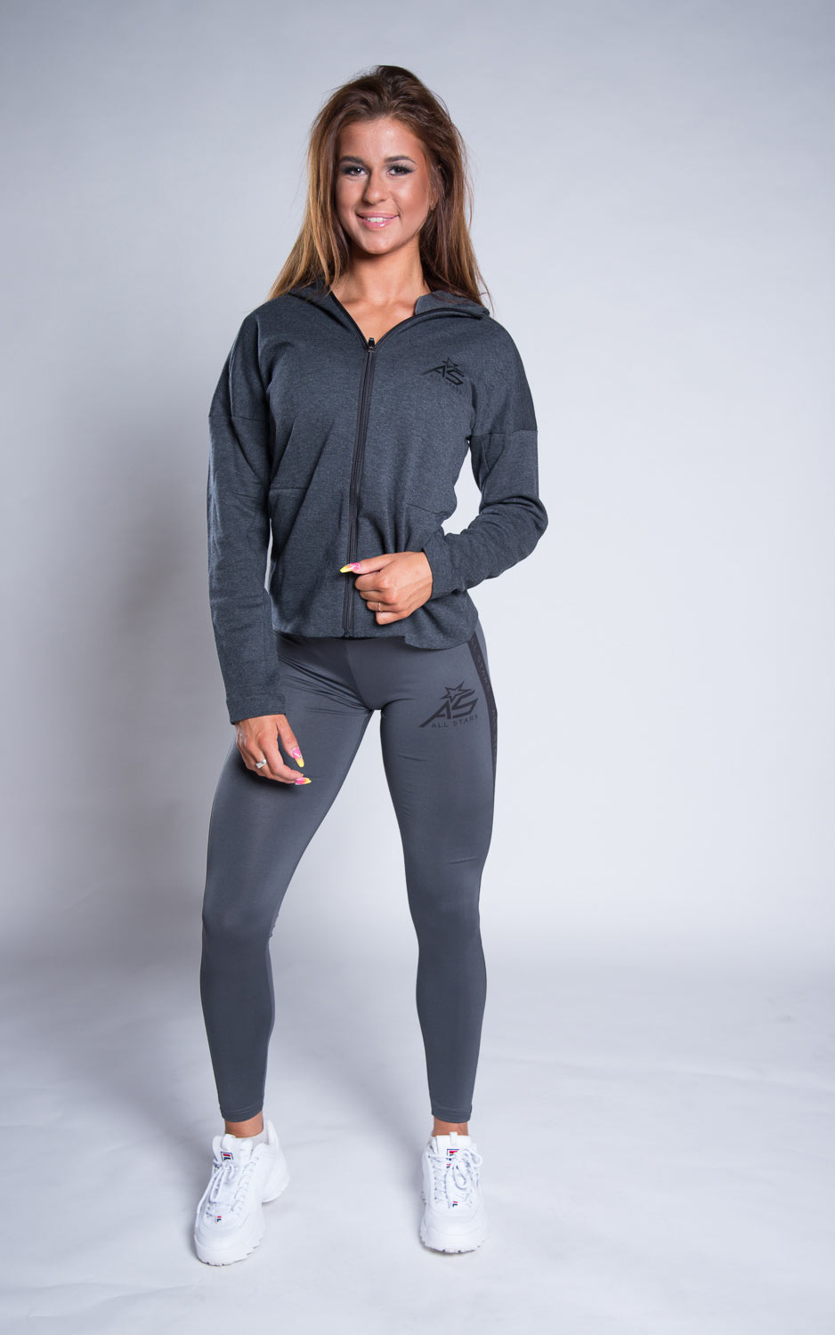 all-stars-hoody-zipper-melange-80-baumwolle-20-polyester image 2